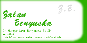zalan benyuska business card